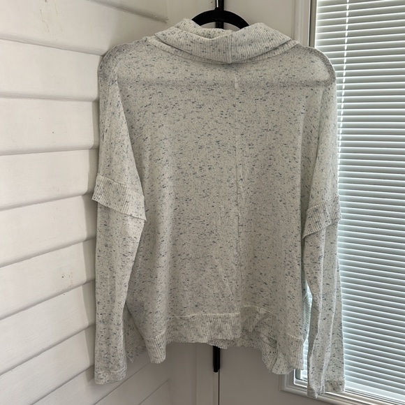 Anthropologie x Postmark Lassen Cowl Neck Blue Speckled Boho Sweater - Picture 8 of 9